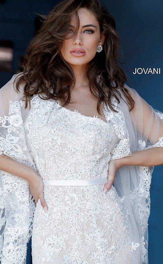 JVN By Jovani Long Wedding Dress JVN00866 - The Dress Outlet Jovani