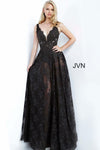 JVN By Jovani Long Formal Prom Dress JVN00877 Black - The Dress Outlet Jovani