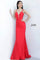 JVN By Jovani Long Formal Prom Dress JVN00902 Red - The Dress Outlet Jovani