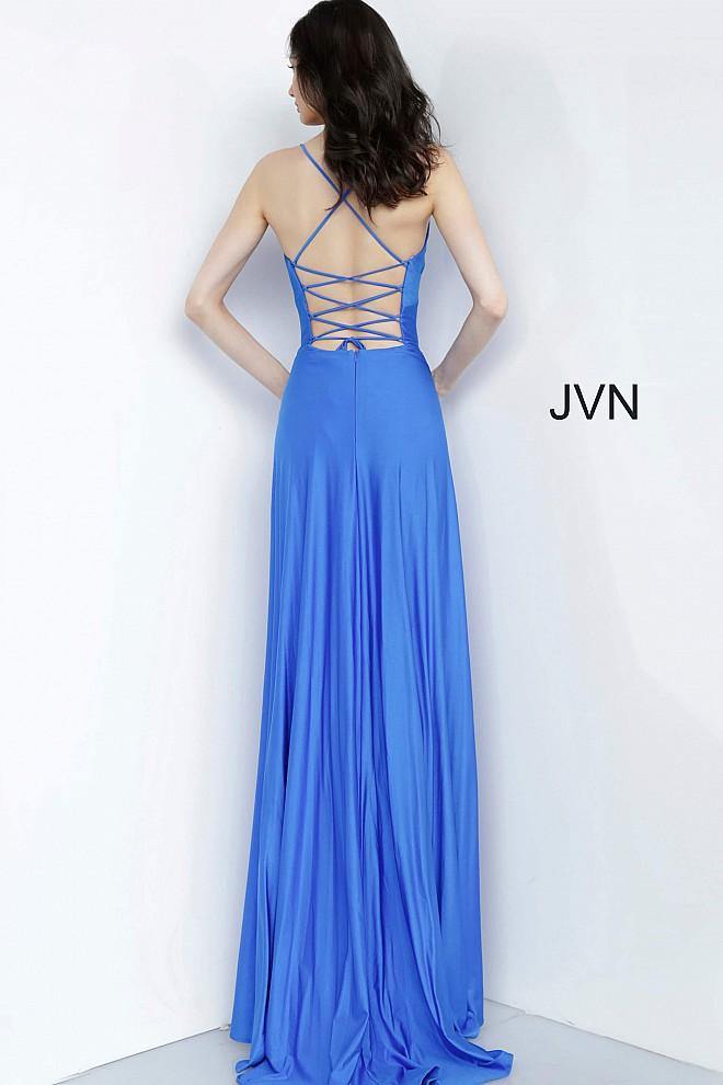 JVN By Jovani Long Formal Prom Gown JVN00903 Royal - The Dress Outlet Jovani