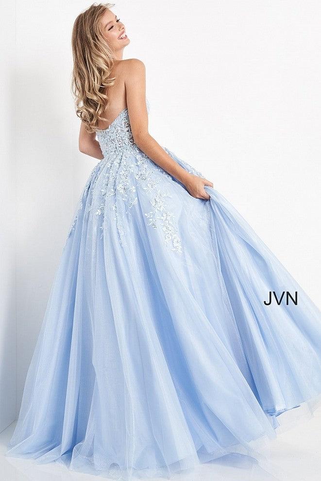 Prom Dresses Jovani 00915 Long Prom Ball Gown Light Blue