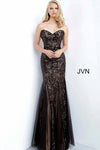 JVN By Jovani Long Mermaid Prom Gown JVN00954 Black - The Dress Outlet Jovani