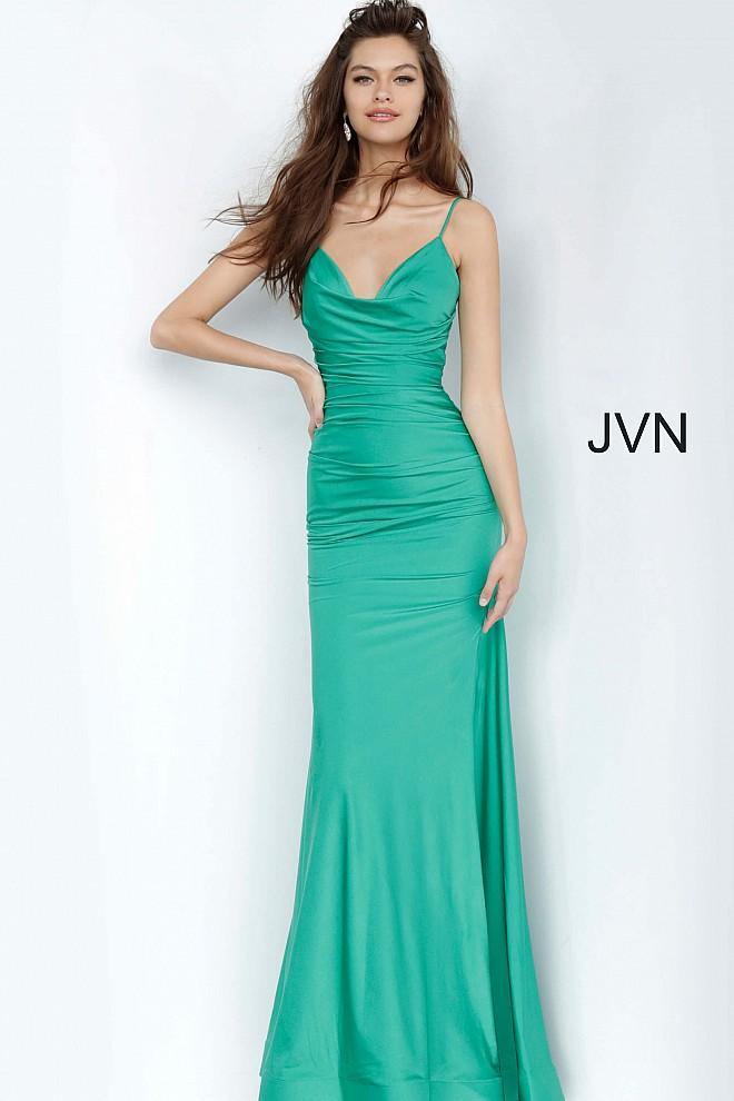 JVN By Jovani Long Prom Dress JVN00968 Emerald - The Dress Outlet Jovani