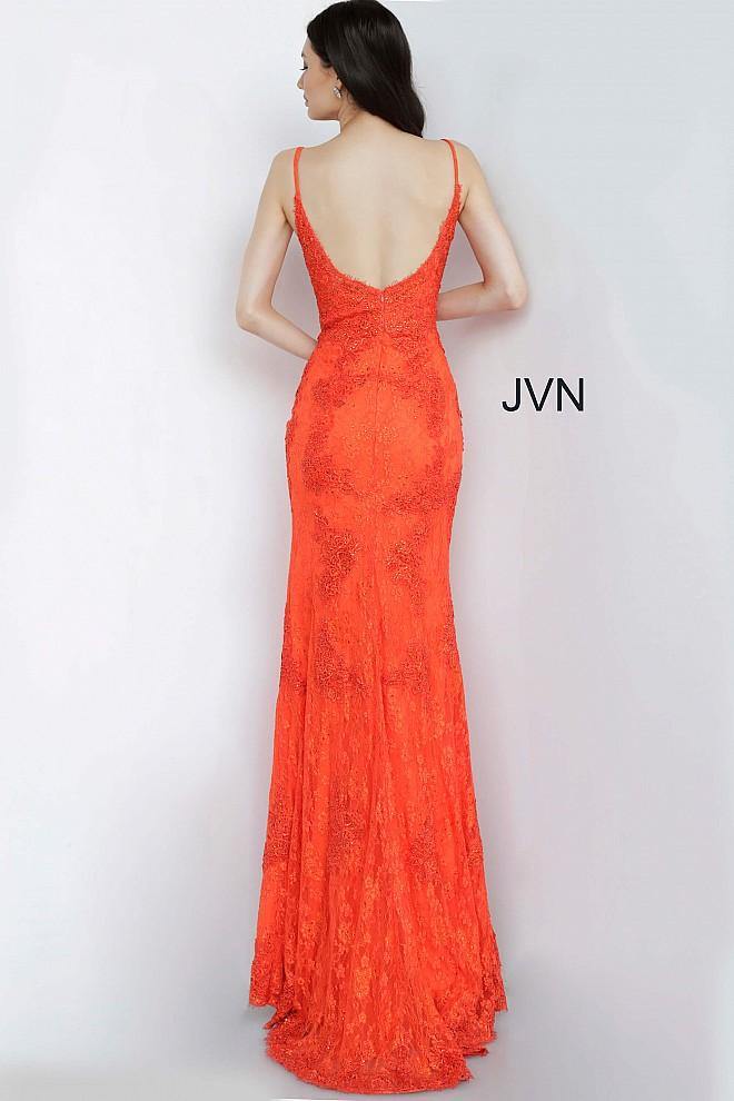 JVN By Jovani Form Fitting Lace Prom Long Dress JVN02013 - The Dress Outlet Jovani