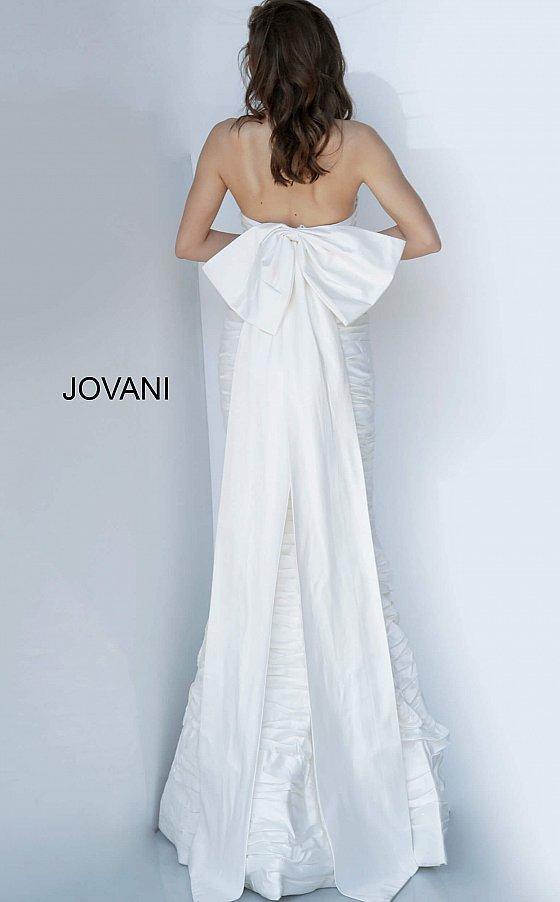 JVN By Jovani Long Strapless Wedding Gown JVN02035 - The Dress Outlet Jovani