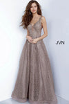 JVN By Jovani Long Prom Ball Gown JVN02314 Cafe - The Dress Outlet Jovani