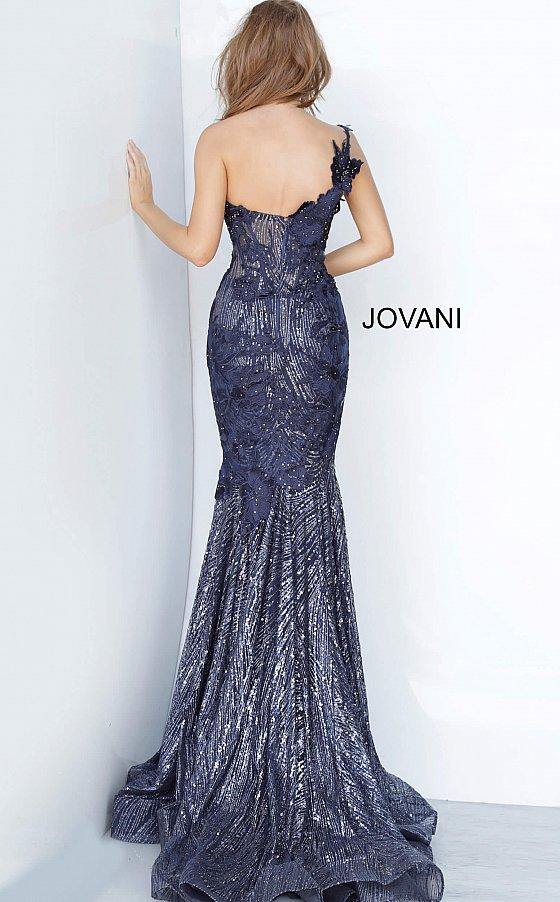 JVN By Jovani Long One Shoulder Prom Gown JVN02445 - The Dress Outlet Jovani