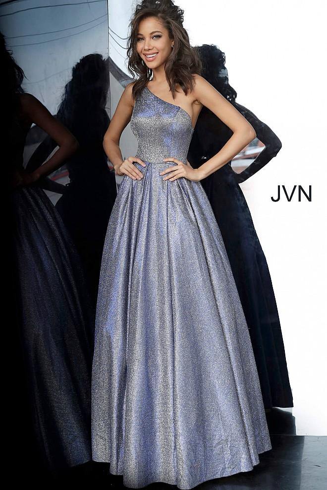 JVN By Jovani Long Formal Prom Gown JVN02541 Royal - The Dress Outlet Jovani