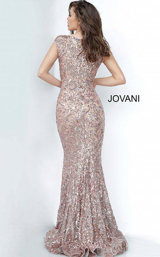 JVN By Jovani Long Formal Cap Sleeve Gown JVN1123 - The Dress Outlet Jovani