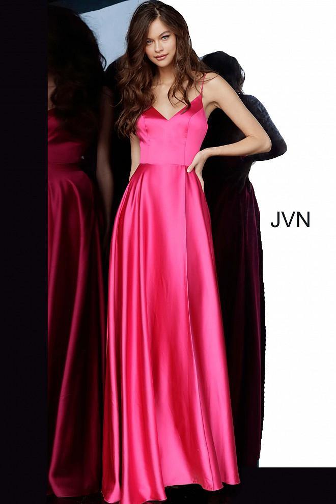 JVN By Jovani Long Prom Dress JVN1710 Fuchsia - The Dress Outlet Jovani