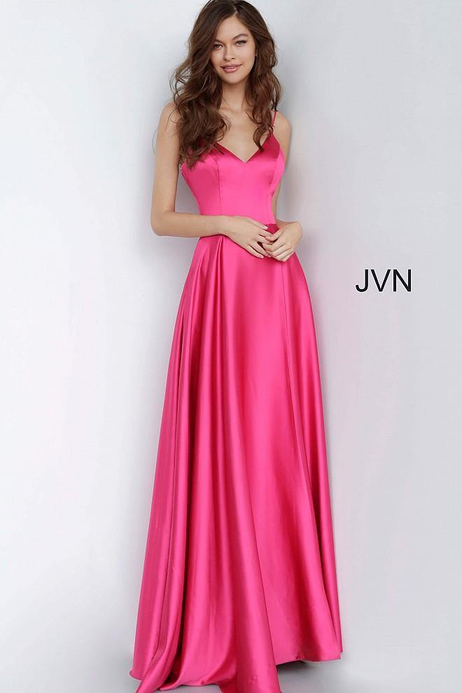 JVN By Jovani Long Prom Dress JVN1710 Fuchsia - The Dress Outlet Jovani