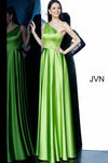 JVN By Jovani Prom Long Satin Dress JVN1766 Green - The Dress Outlet Jovani