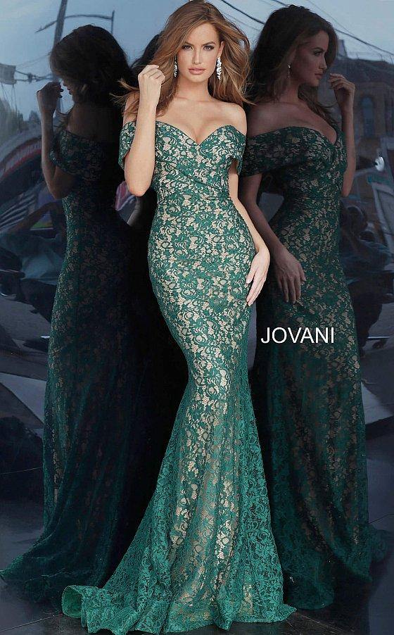 JVN By Jovani Long Formal Mermaid Lace Gown JVN1974 - The Dress Outlet Jovani