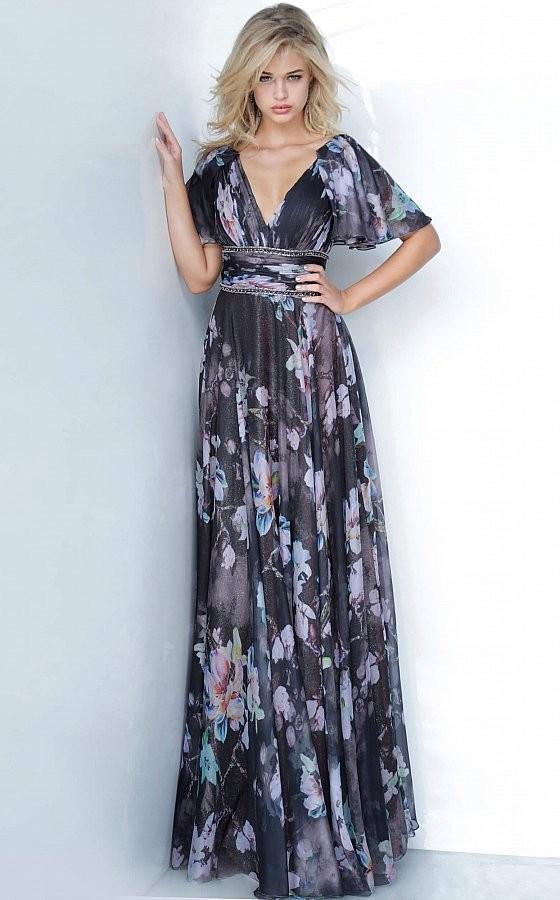 Jovani Formal Long Print Dress JVN2025 - The Dress Outlet