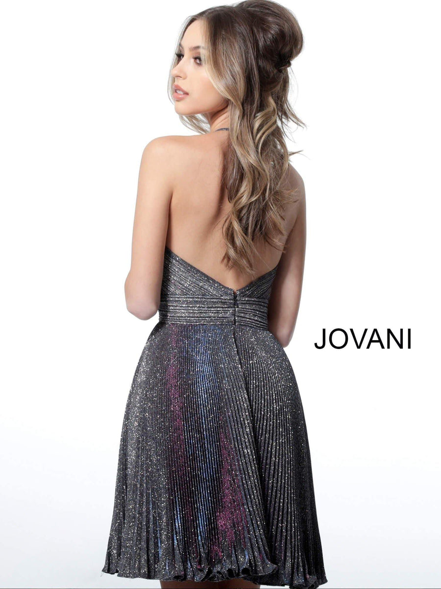 Jovani Halter Strap Cocktail Dress Prom JVN2087 - The Dress Outlet