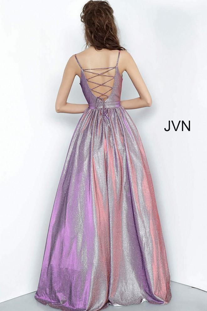 JVN By Jovani Long Prom Ball Gown JVN2191 Purple - The Dress Outlet Jovani