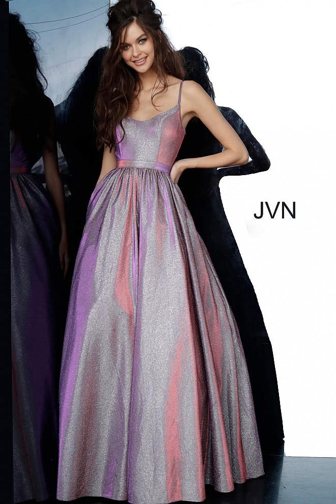 JVN By Jovani Long Prom Ball Gown JVN2191 Purple - The Dress Outlet Jovani