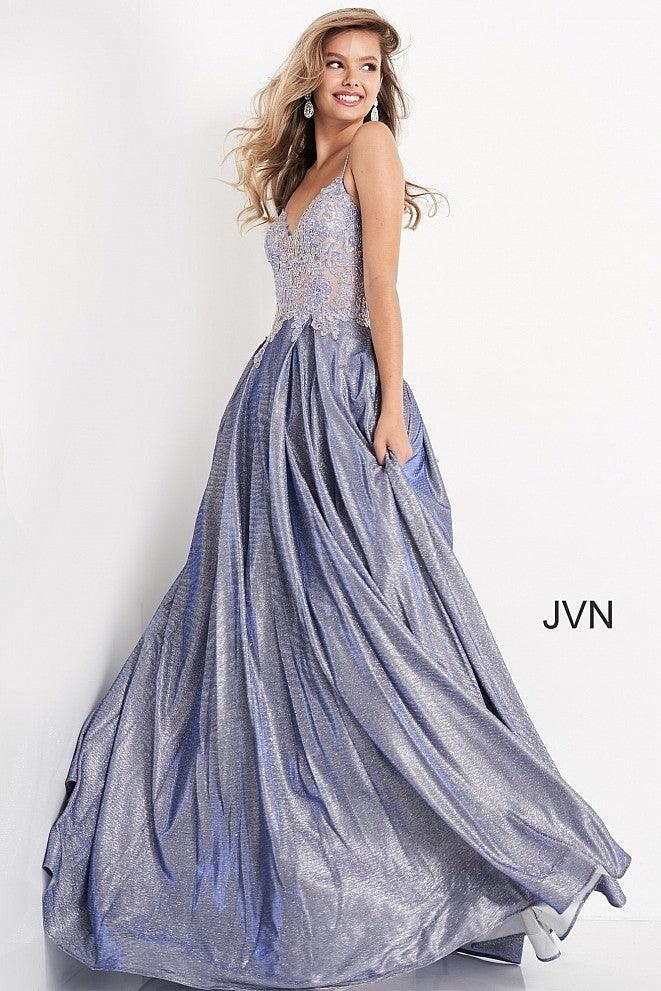 Jovani Long Spaghetti Strap Prom Ball Gown 2206 - The Dress Outlet