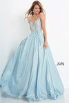 Jovani Long Spaghetti Strap Prom Ball Gown 2206 - The Dress Outlet