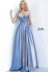 JVN By Jovani Long Prom Ball Gown JVN2229 Blue - The Dress Outlet Jovani