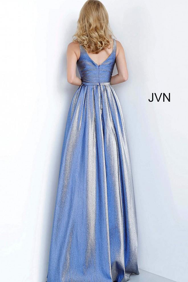 JVN By Jovani Long Prom Ball Gown JVN2229 Blue - The Dress Outlet Jovani