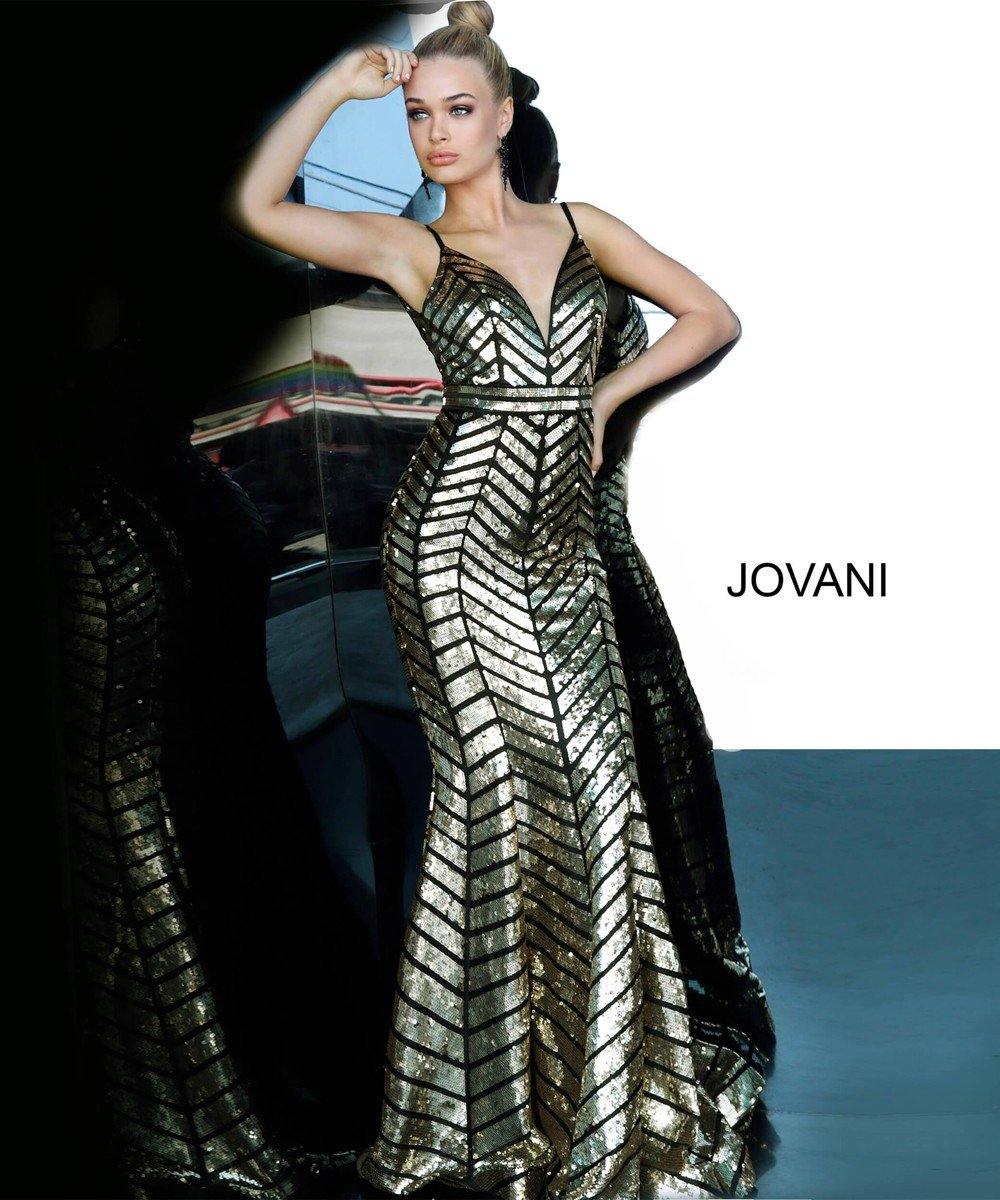 Jovani Long Fitted Sequin Dress JVN2244 - The Dress Outlet