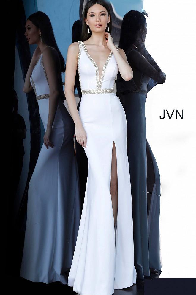 JVN By Jovani Prom Long Gown JVN2271 Off White - The Dress Outlet Jovani