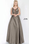 JVN By Jovani Long Prom Gown JVN2549 Black/Silver - The Dress Outlet Jovani