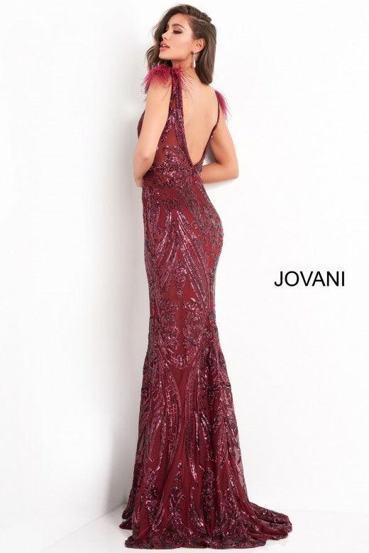 Jovani Long Cap Sleeve Prom Dress 3180 - The Dress Outlet