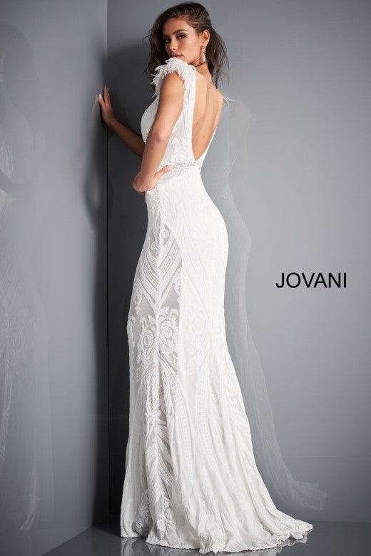 Jovani Long Cap Sleeve Prom Dress 3180 - The Dress Outlet