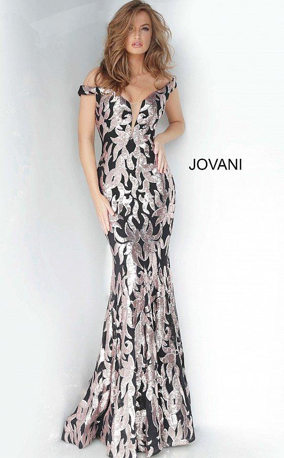 JVN By Jovani Off Shoulder Long Prom Dress JVN3264 - The Dress Outlet Jovani