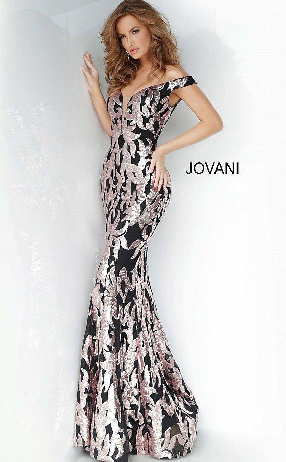 JVN By Jovani Off Shoulder Long Prom Dress JVN3264 - The Dress Outlet Jovani