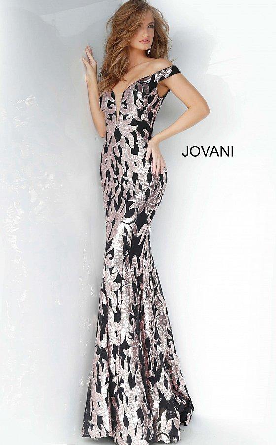 JVN By Jovani Off Shoulder Long Prom Dress JVN3264 - The Dress Outlet Jovani