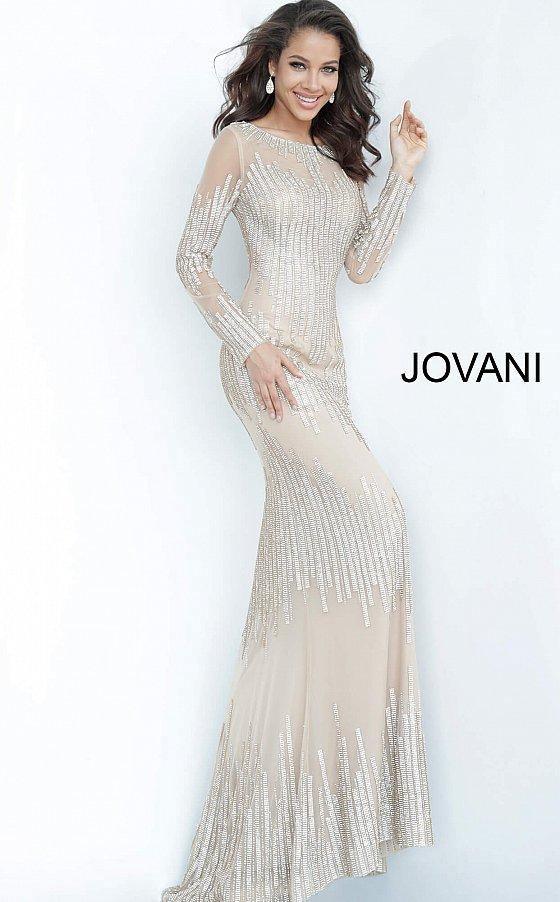 JVN By Jovani Long Sleeve Formal Prom Dress JVN3601 - The Dress Outlet Jovani