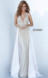 JVN By Jovani Long Halter Beaded Prom Dress JVN3698 - The Dress Outlet Jovani