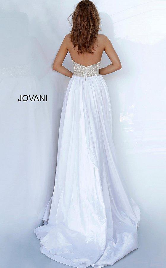 JVN By Jovani Long Halter Beaded Prom Dress JVN3698 - The Dress Outlet Jovani