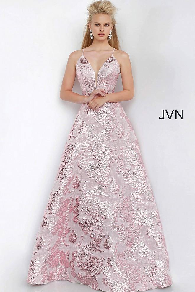 JVN By Jovani Long Formal A-line Prom Gown JVN3820 - The Dress Outlet Jovani