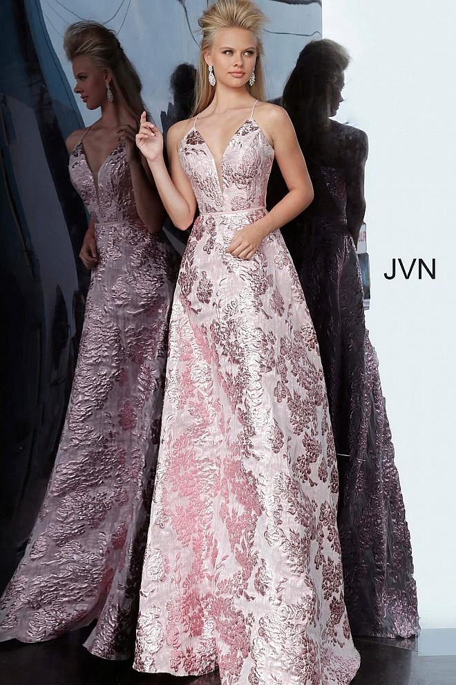 JVN By Jovani Long Formal A-line Prom Gown JVN3820 - The Dress Outlet Jovani