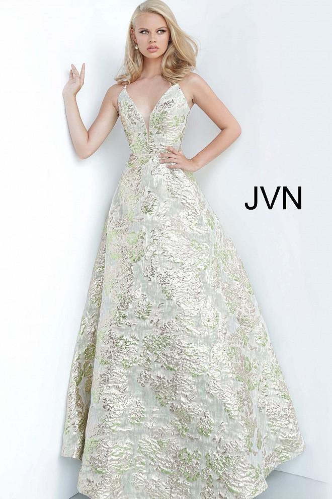 JVN By Jovani Long Formal A-line Prom Gown JVN3820 - The Dress Outlet Jovani