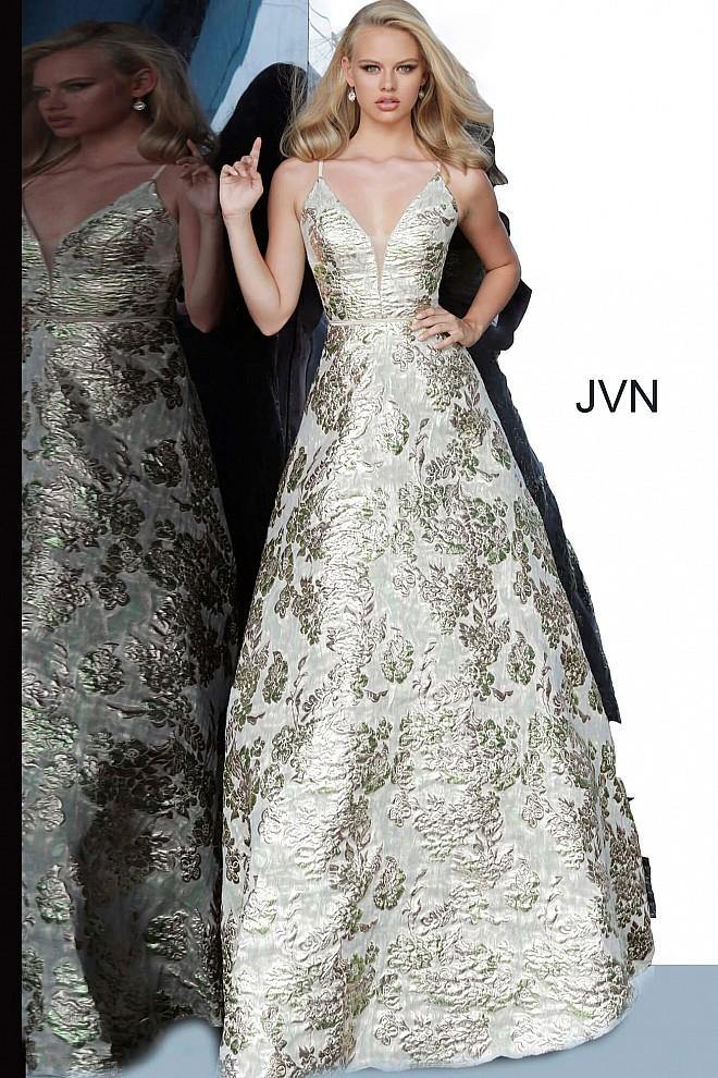 JVN By Jovani Long Formal A-line Prom Gown JVN3820 - The Dress Outlet Jovani