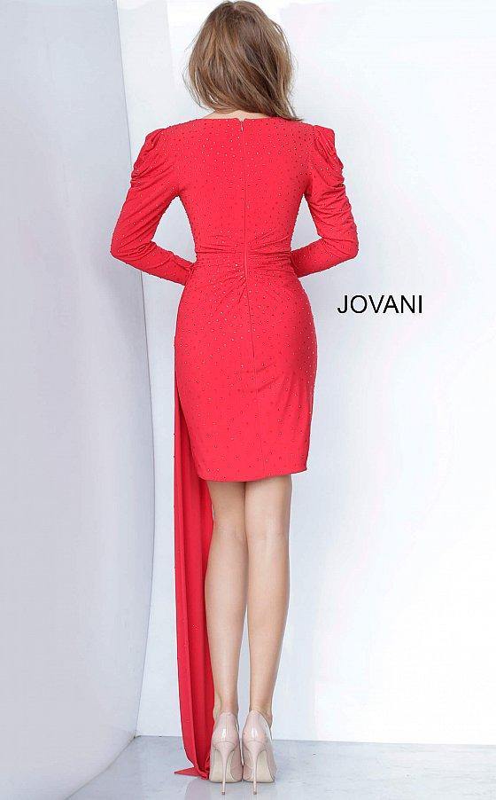 JVN By Jovani Short Cocktail Fitted Dress JVN4067 - The Dress Outlet Jovani