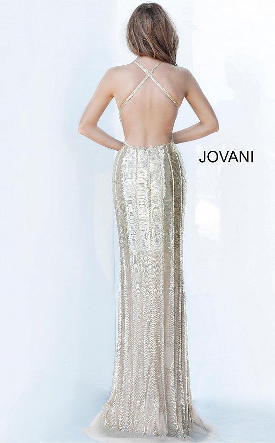 JVN By Jovani Formal Beaded Long Prom Dress JVN4076 - The Dress Outlet Jovani