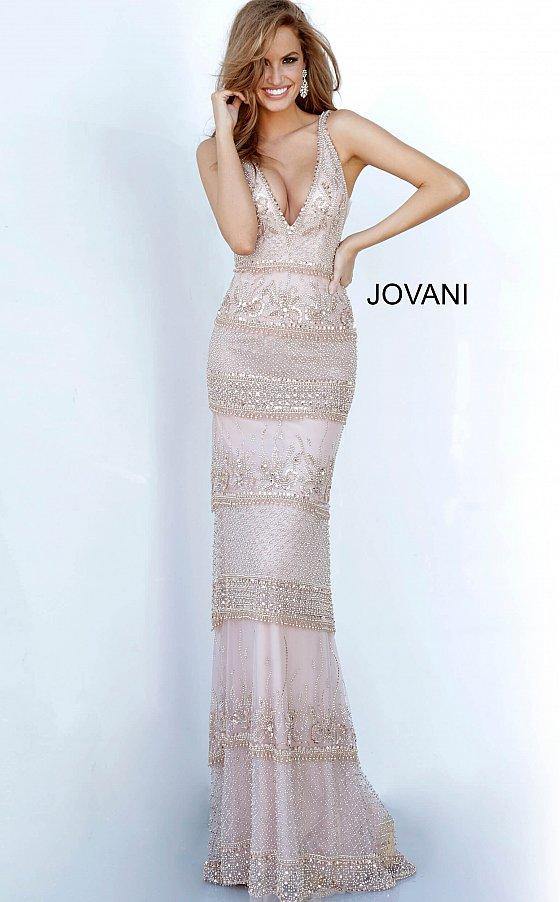 JVN By Jovani Long Sleeveless Formal Dress JVN4099 - The Dress Outlet Jovani