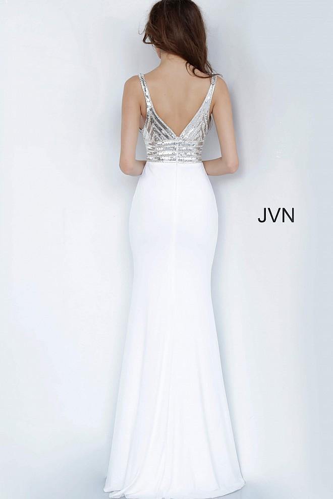 JVN By Jovani Prom Long Formal Dress JVN4240 Ivory - The Dress Outlet Jovani