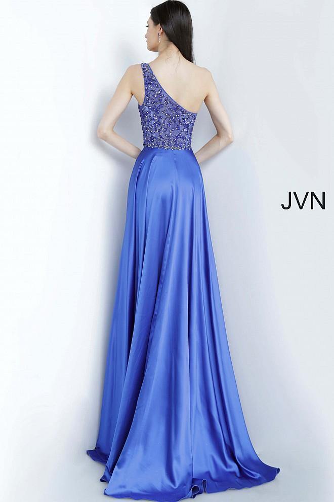 JVN By Jovani Long Prom Formal Dress JVN4277 Royal - The Dress Outlet Jovani