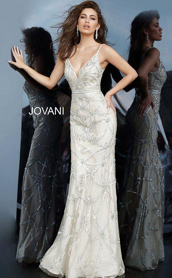 JVN By Jovani Long Formal Evening Dress JVN4304 - The Dress Outlet Jovani