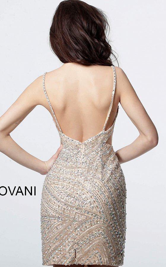 JVN By Jovani Short Cocktail Beaded Dress JVN4404 - The Dress Outlet Jovani