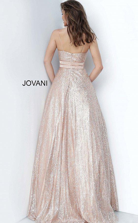 JVN By Jovani Long Formal Glitter Prom Gown JVN4660 - The Dress Outlet Jovani