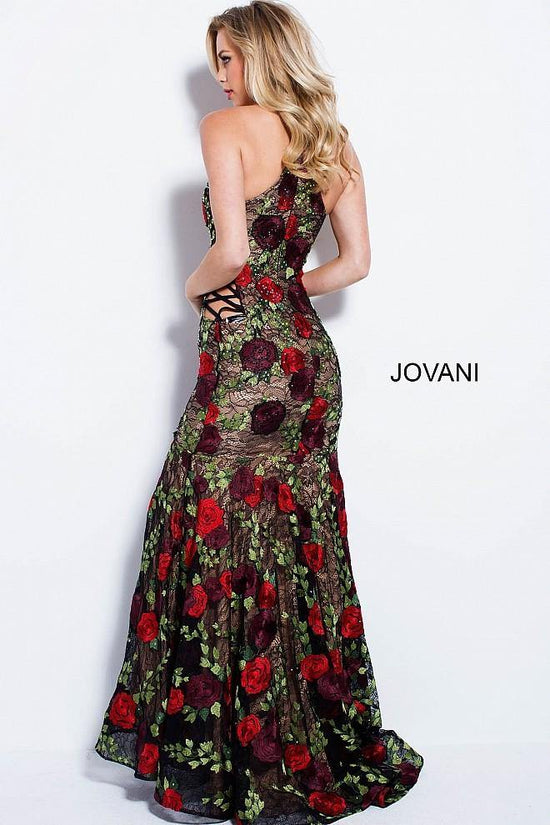 Black/Multi Jovani 54679 Long Prom Dress for $209.99 – The Dress Outlet