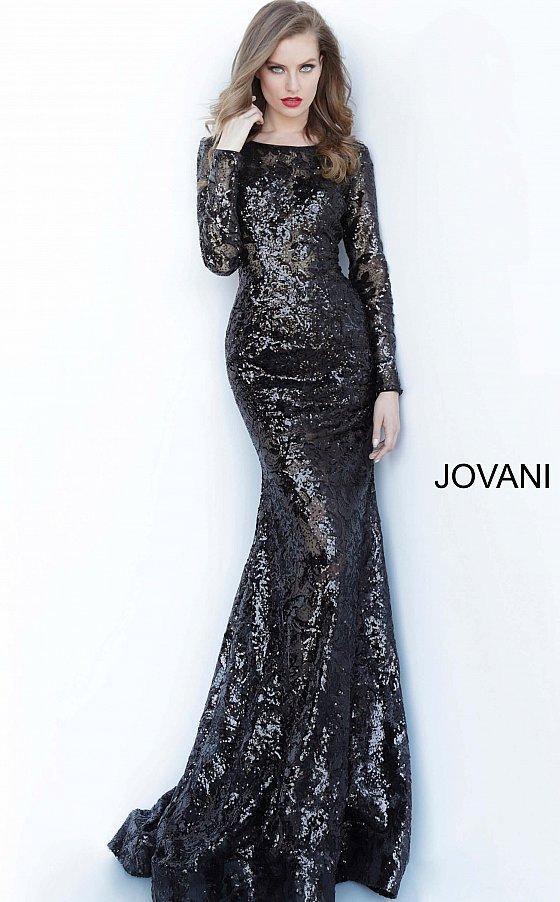 JVN By Jovani Long Sleeve Prom Formal Gown JVN55535 - The Dress Outlet Jovani